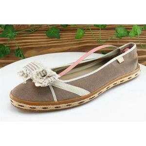 Sperry Top-Sider Women Sz 9 M Brown Espadrilles Fabric Shoes‎